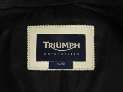 Lot 71 - A Triumph leather motorcycle jacket, size...