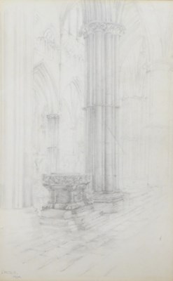Lot 552 - Albert Fuller (20thC). Font at Lincoln...