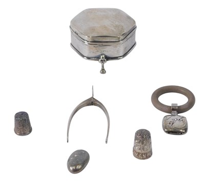 Lot 389 - A collection of silver and silver mounted...