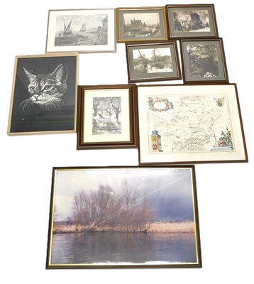 Lot 566 - A quantity of pictures, to include print of...