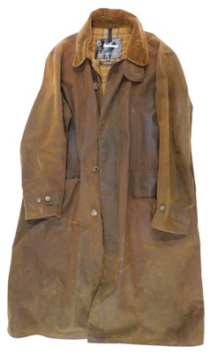 Lot 845 - A Barber brown wax coat, size Medium.