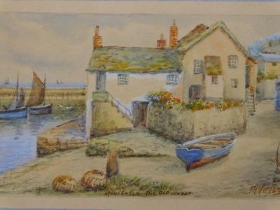 Lot 574 - TH Victor. Mousehole The Old Wharf,...