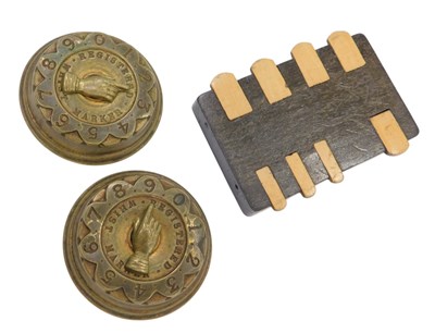Lot 451 - A pair of Victorian brass whist markers, of...
