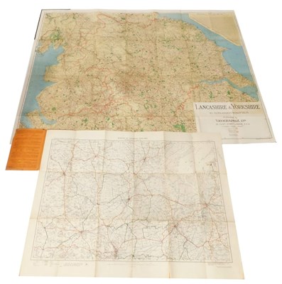 Lot 926 - A Geographia Ltd folding canvas map of...