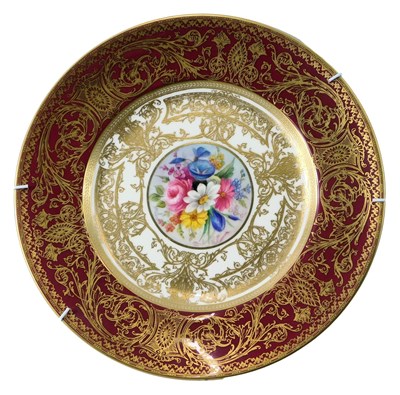 Lot 932 - A Royal Worcester porcelain cabinet...