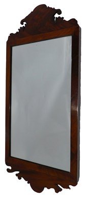 Lot 905 - A mahogany fret framed wall mirror, in mid...