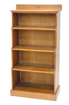 Lot 1069 - A late 19th/early 20thC oak waterfall bookcase,...