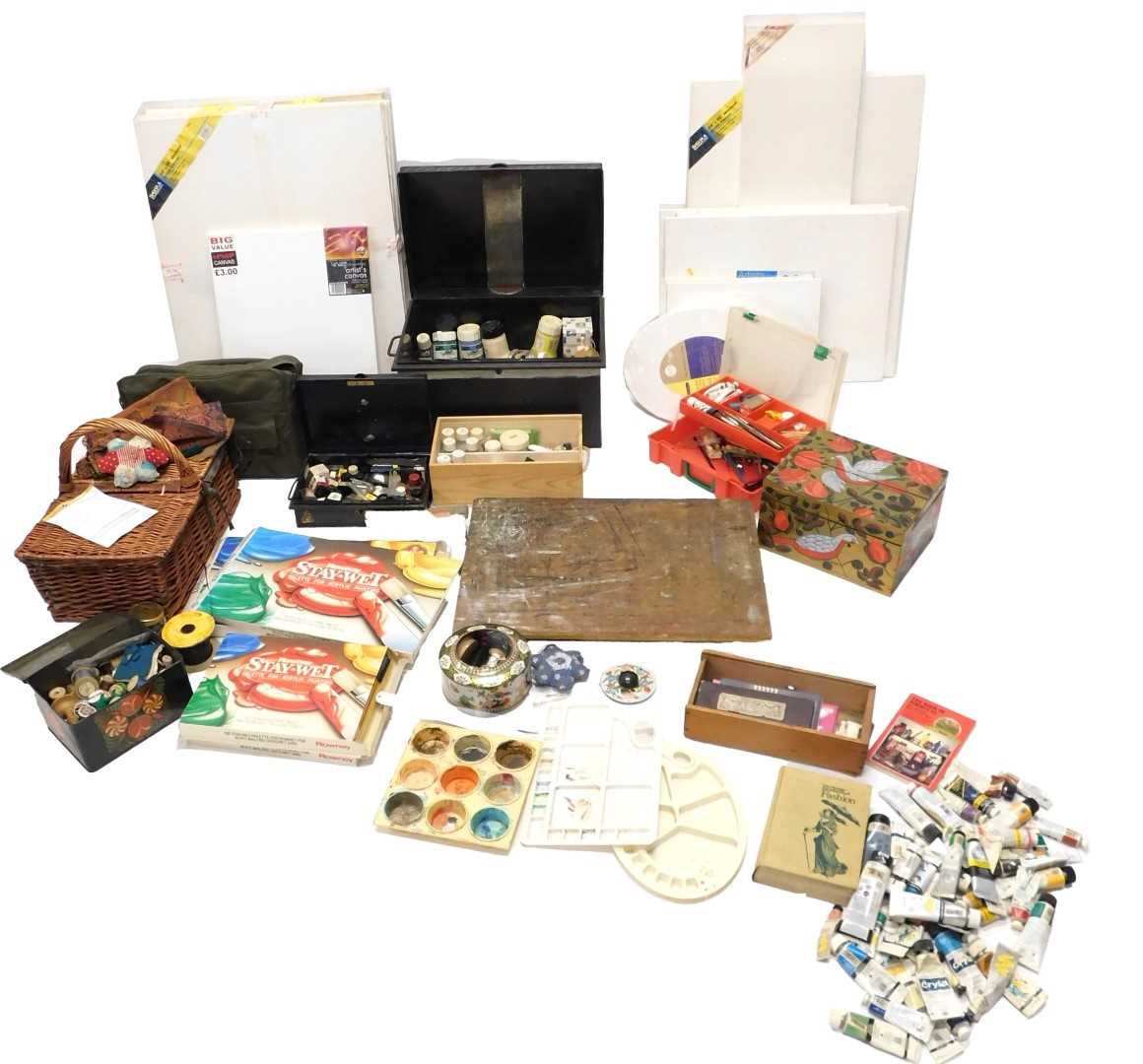 Lot 1067 - A quantity of artist's materials, to include...
