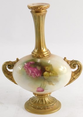 Lot 31 - A Royal Worcester porcelain vase, decorated...