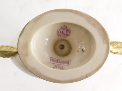 Lot 31 - A Royal Worcester porcelain vase, decorated...