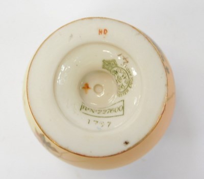 Lot 138 - A Royal Worcester blush porcelain vase,...