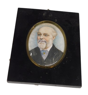 Lot 159 - Late Victorian school. Portrait miniature of a...