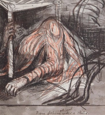 Lot 269 - After Henry Moore. Figure sleeping with head...
