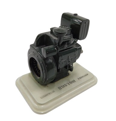 Lot 160 - A miniature desktop metal model of a Ruston...