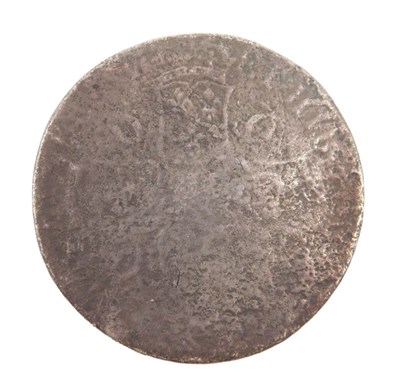 Lot 100 - A Charles II silver coin, full crown, circa...