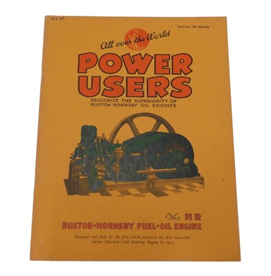 Lot 163 - A Ruston and Hornsby brochure, all over the...