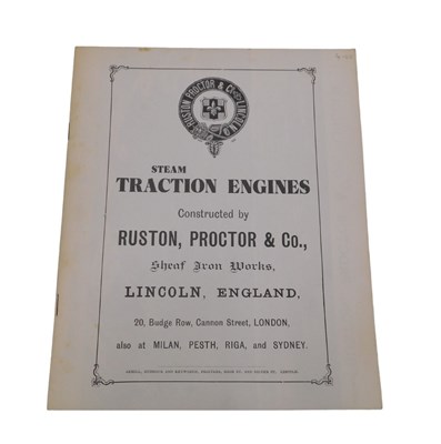 Lot 171 - Ruston Proctor & Co Interest. A steam traction...