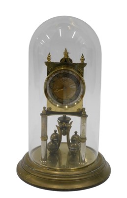 Lot 221 - A 20thC brass anniversary clock, with 7cm...