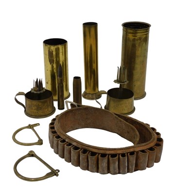 Lot 224 - Various brassware, shell cases, militaria, etc....