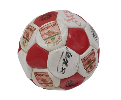 Lot 395 - An Arsenal FC football, bearing some signatures.