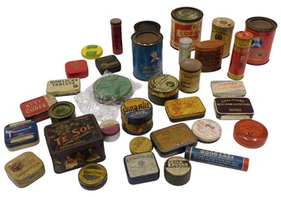 Lot 398 - Various tins, Charters, 10cm wide, other...