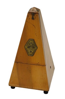 Lot 232 - A 20thC French metronome, of tapering form,...