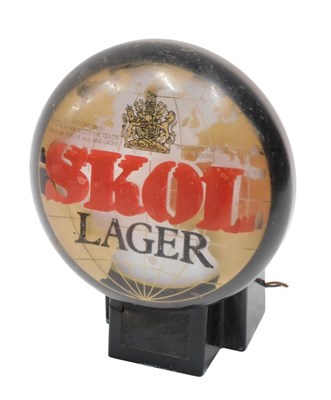 Lot 234 - A 20thC Skol lager illuminated bar pump...