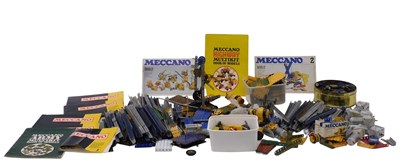 Lot 417 - Various vintage Meccano, part bits, part made...