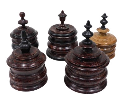 Lot 260 - A 20thC Burmese black lacquered wooden tobacco...