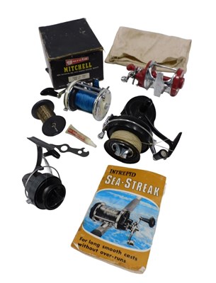 Lot 268 - Various fishing reels, a Mitchell salt water...