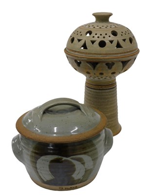Lot 270 - A Hadleigh stoneware lidded stew pot or...