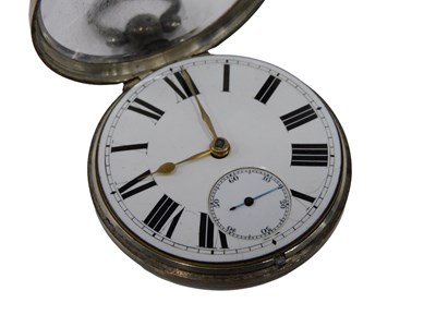 Lot 546 - A George V silver pocket watch, with coloured...