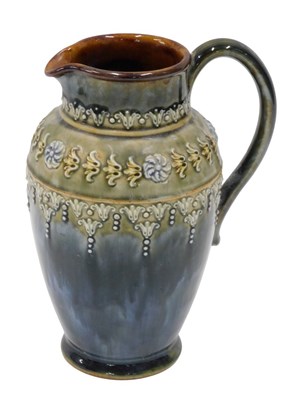 Lot 298 - A late 19thC Royal Doulton stoneware jug, with...