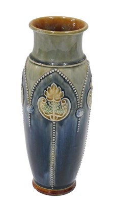 Lot 354 - A late 19thC Royal Doulton stoneware vase, of...