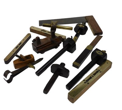 Lot 370 - Various vintage tools, early 20thC brass...