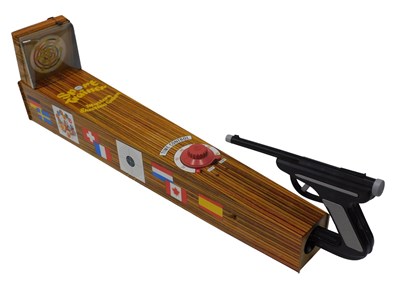 Lot 375 - A vintage Technofix sport trainer tin plate...