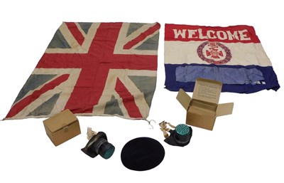 Lot 379 - Various militaria and related items, gas masks...