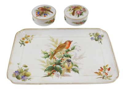 Lot 71 - An early 20thC Royal Worcester porcelain desk...