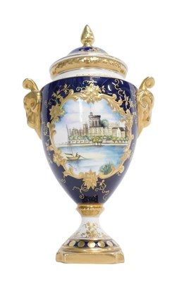 Lot 574 - A Coalport vase, to commemorate the silver...