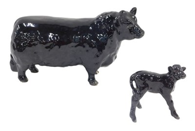 Lot 67 - A Beswick Aberdeen Angus bull, black gloss,...