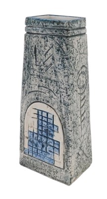 Lot 24 - A Troika coffin vase, of tapering rectangular...