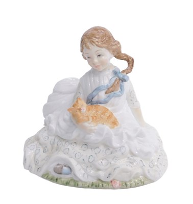 Lot 578 - A Royal Worcester figure group, Safe at Last,...