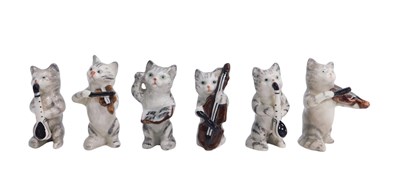 Lot 580 - Various Beswick cat musician figures, to...