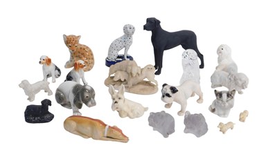 Lot 585 - Various pottery and effects, animals,...