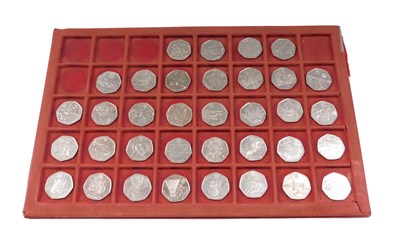Lot 720 - Various fifty pence coins, various designs, to...