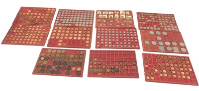 Lot 724 - An Abafil coin box, containing a quantity of...