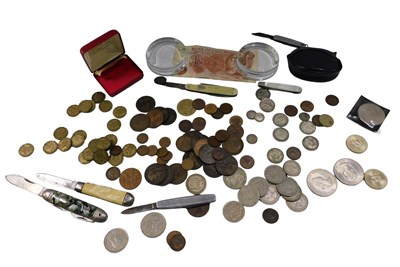 Lot 732 - Various coins and other items, world used,...