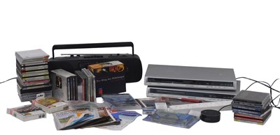 Lot 604 - Various electrical items, CDs, etc., Panasonic...