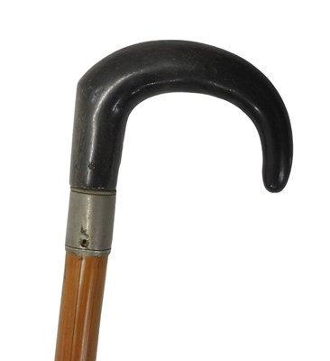 Lot 27 - An early 20thC bamboo horse measuring walking...