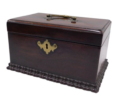Lot 751 - A George III mahogany tea caddy, of...